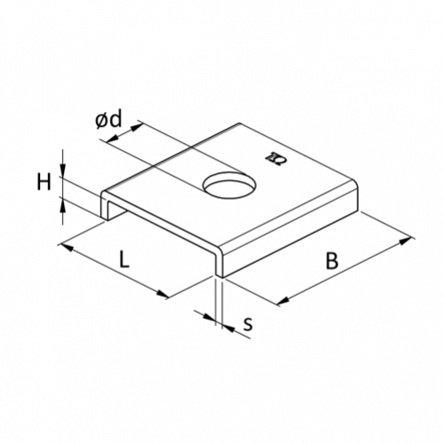 Bevestigingsplaatje voor Flexibele bars